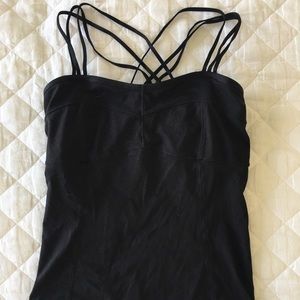 Yoga Alo black straps tank top